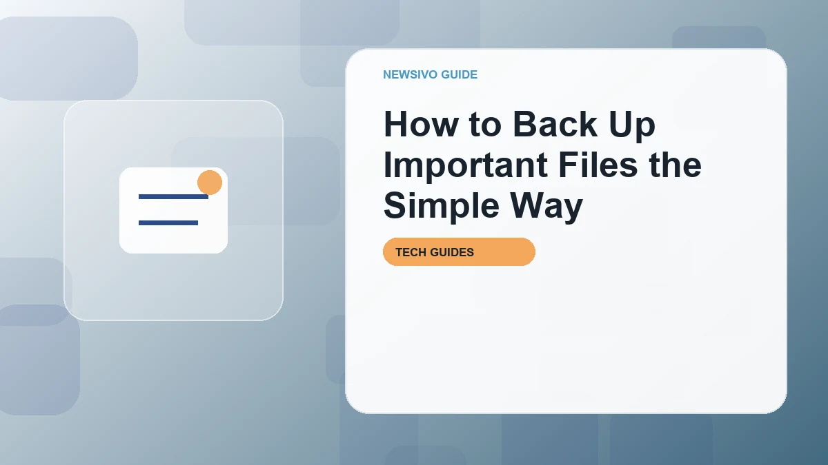 How to Back Up Important Files the Simple Way
