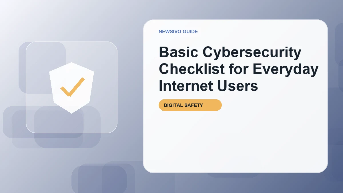 Basic Cybersecurity Checklist for Everyday Internet Users