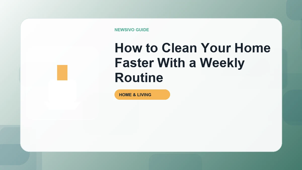 How to Clean Your Home Faster With a Weekly Routine