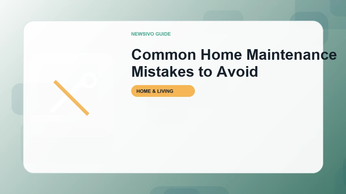Common Home Maintenance Mistakes to Avoid