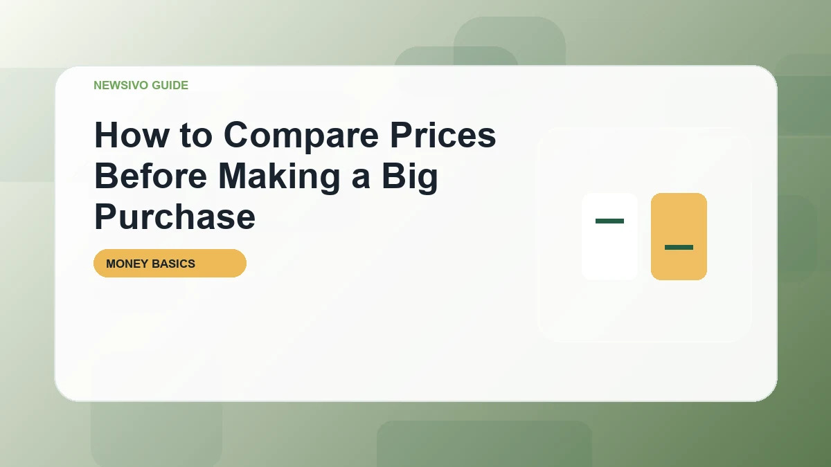 How to Compare Prices Before Making a Big Purchase