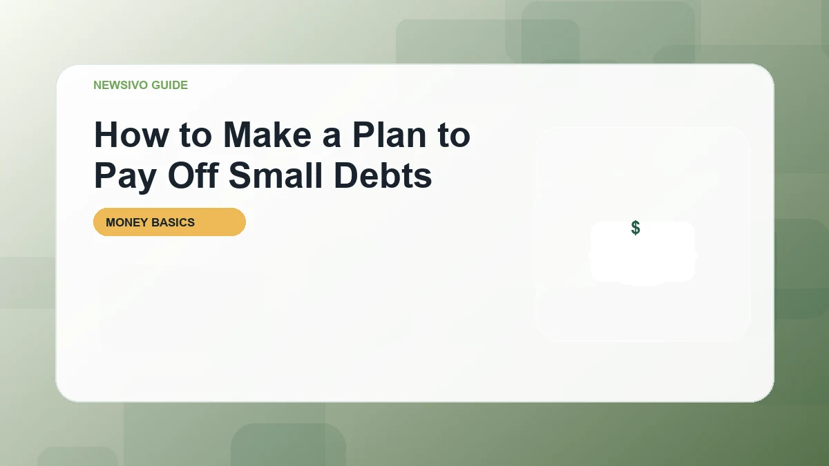How to Make a Plan to Pay Off Small Debts