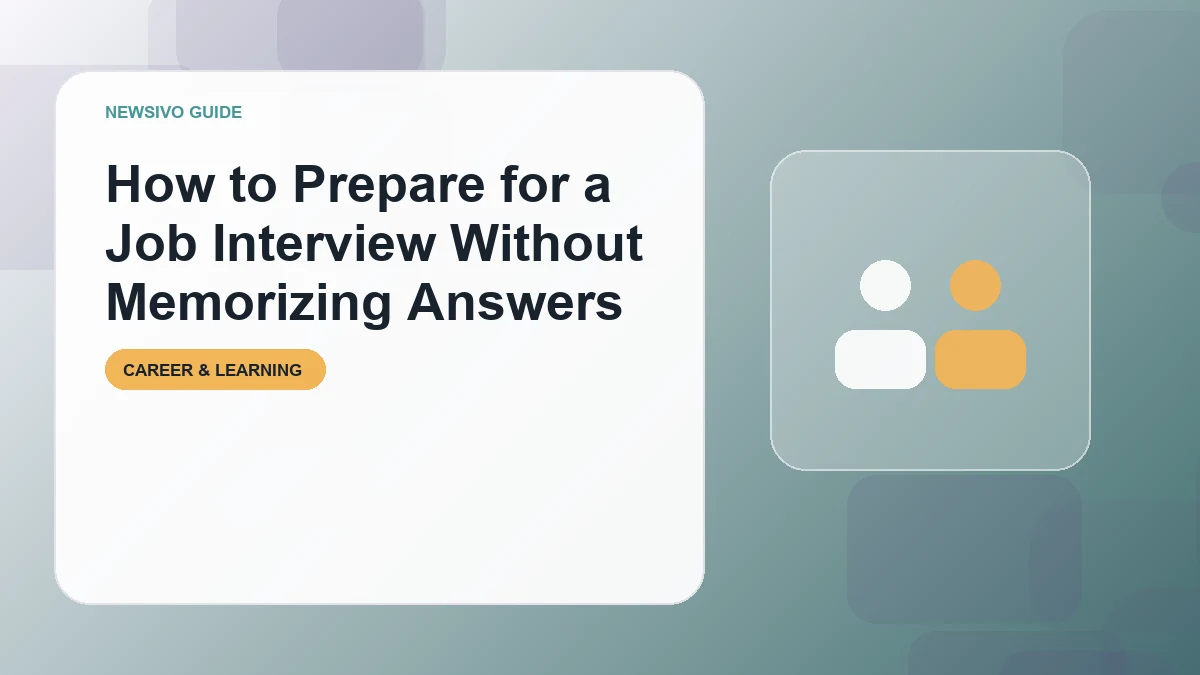 How to Prepare for a Job Interview Without Memorizing Answers