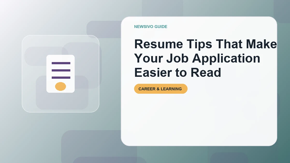 Resume Tips That Make Your Job Application Easier to Read