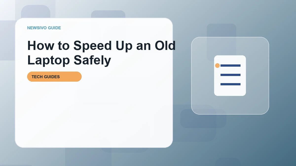 How to Speed Up an Old Laptop Safely