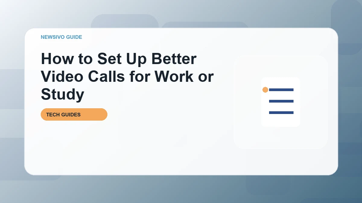 How to Set Up Better Video Calls for Work or Study