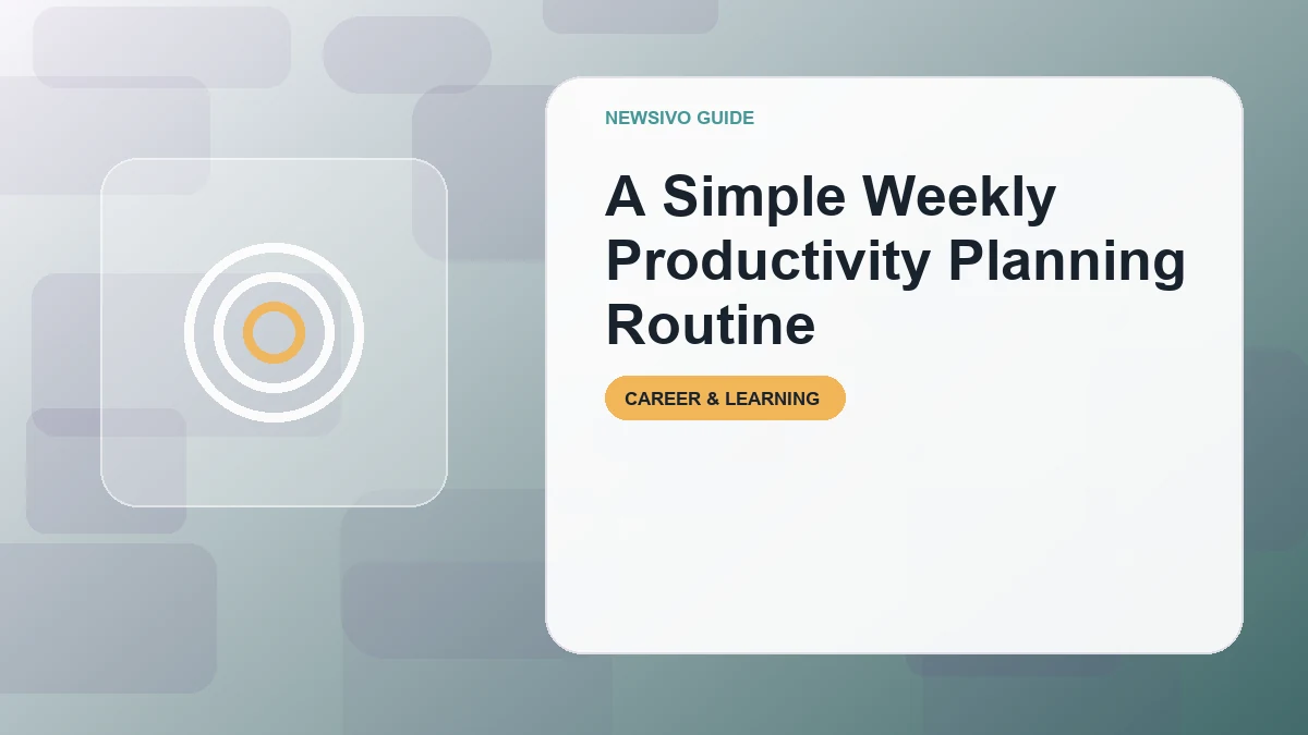 How to Plan a Productive Week Without Overloading Yourself