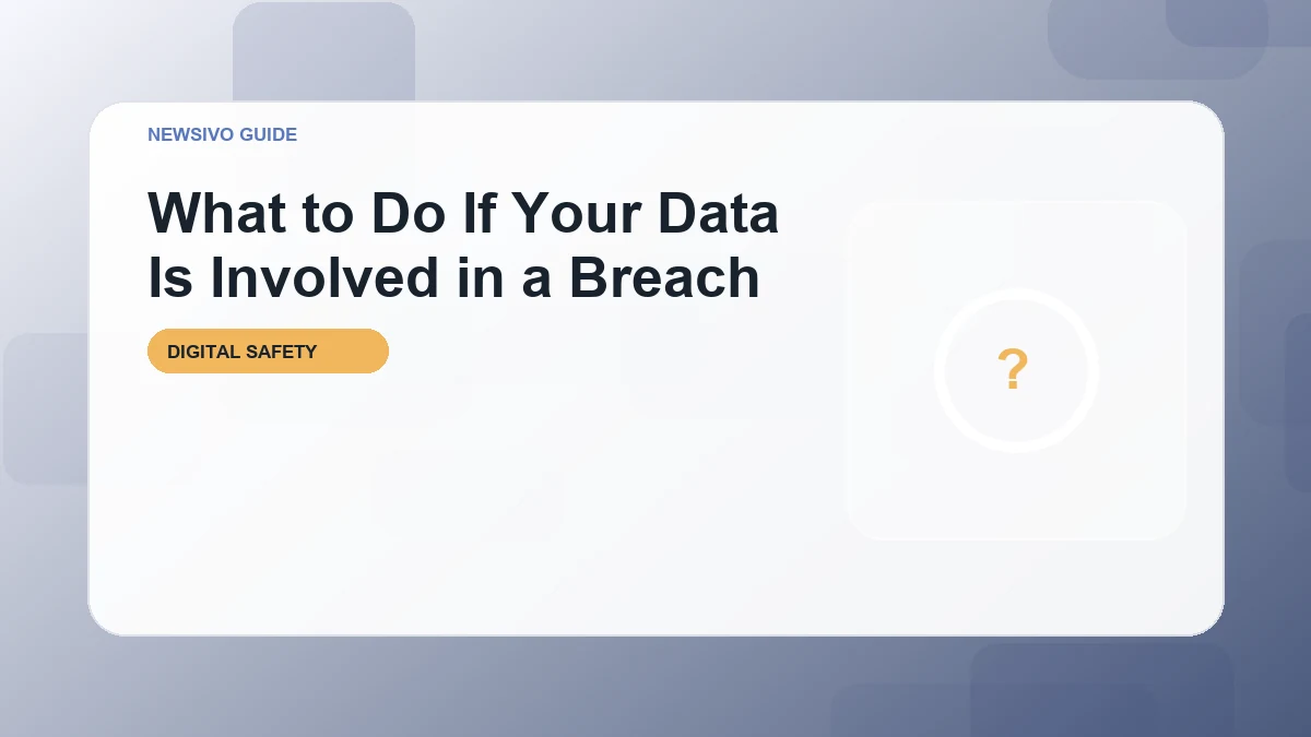 What to Do If Your Data Is Involved in a Breach